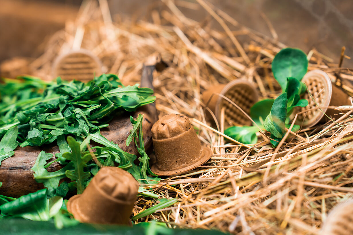 Die Kaffeekapseln der HOME COMPOSTABLE Collection können nach dem Gebrauch zuhause kompostiert werden