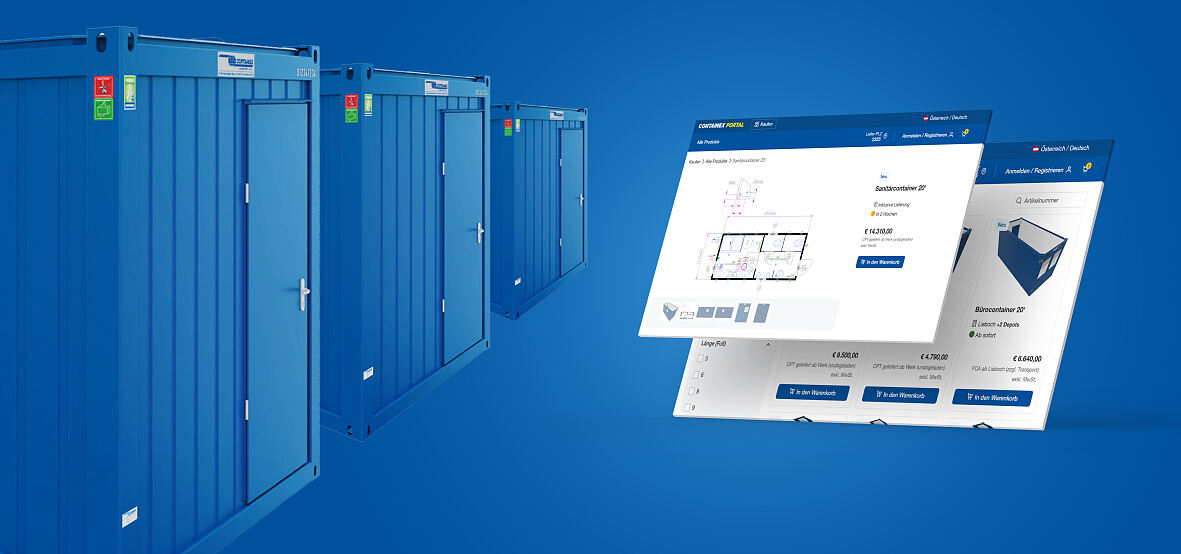 Ansicht CONTAINEX Portal (Symbolbild)