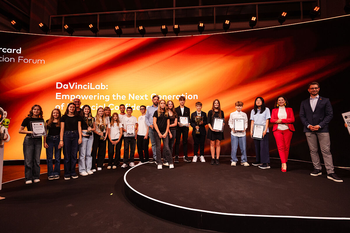 Die Gewinner:innen der DaVinciLab Finanzchallenge 2026 wurden im Rahmen des Mastercard Innovation Forums ausgezeichnet.