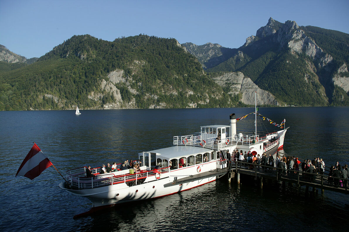 Schaufelraddampfer „Gisela in Gmunden