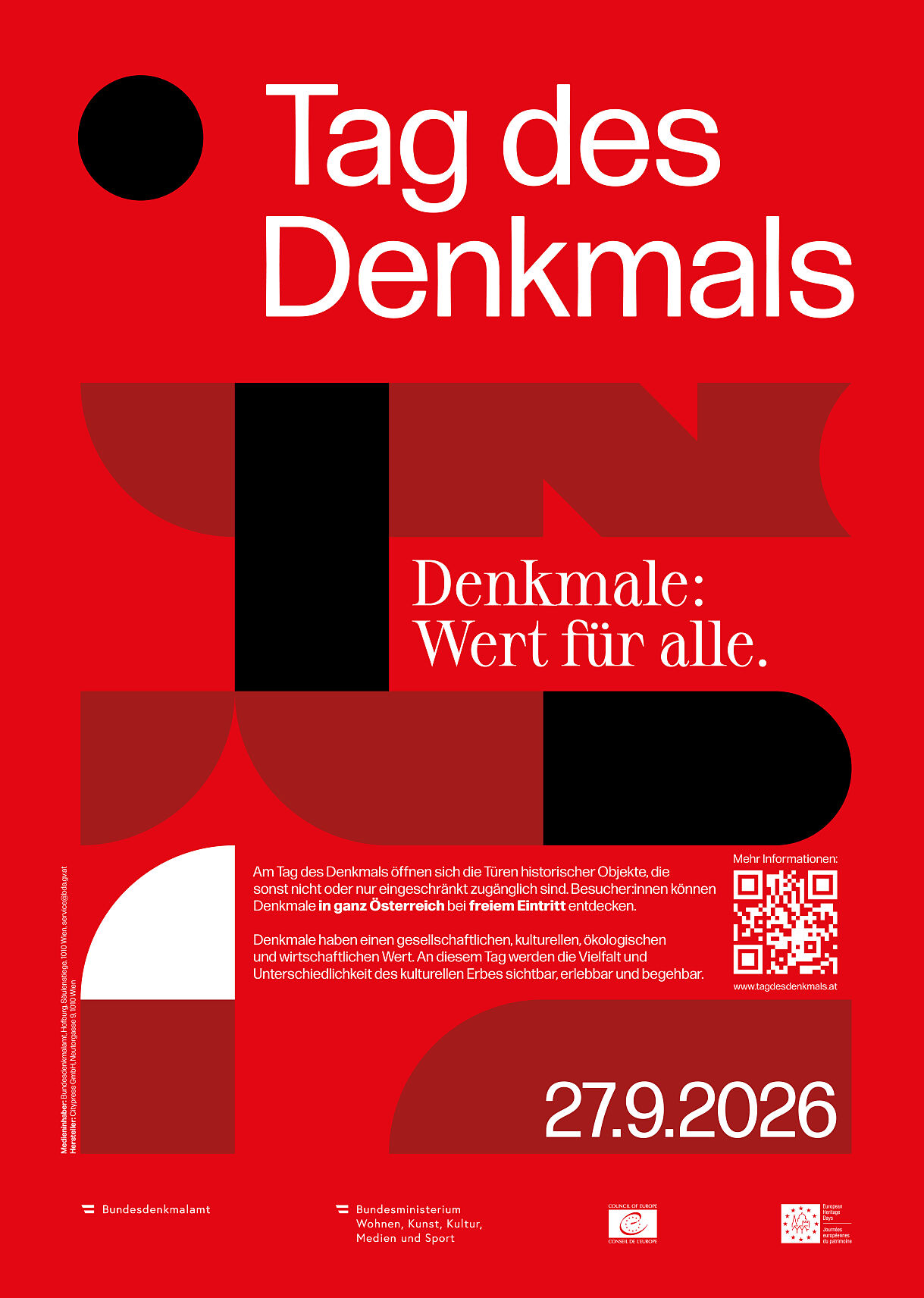 Tag des Denkmals 2026 unter dem Motto „Denkmale: Wert für alle.