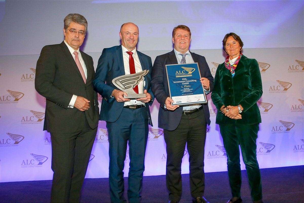 ALC Wien: 1. Platz Kategorie: National Großbetriebe für die EHL Investment Consulting GmbH (v.l.):