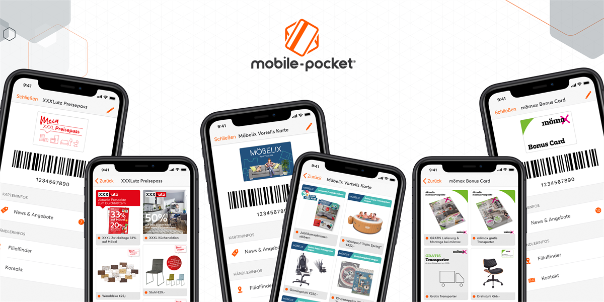 XXXLutz, Möbelix und mömax in der mobile-pocket App