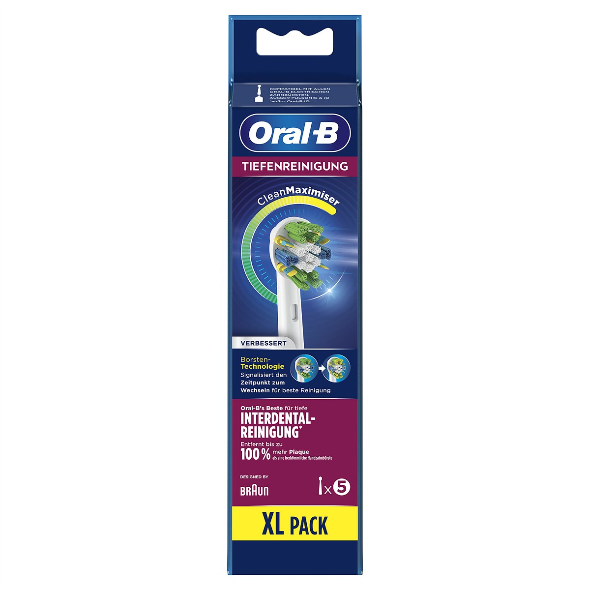 Oral-B Aufsteckbürsten Tiefenreinigung mit CleanMaximiser-Technologie