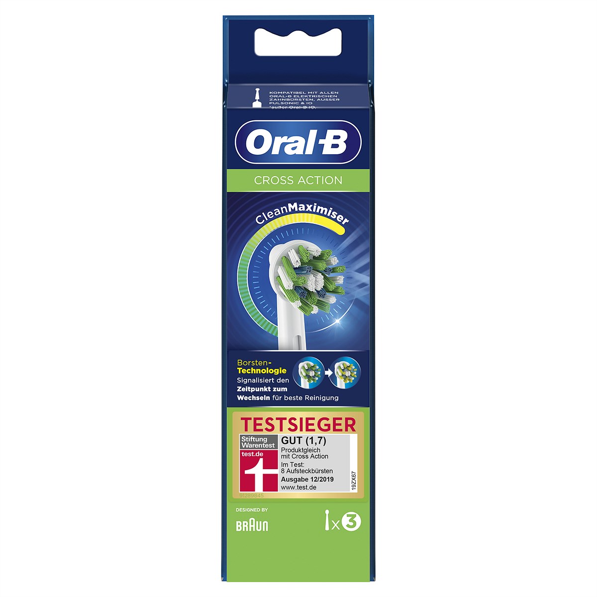 Oral-B Aufsteckbürsten CrossAction CleanMaximizer mit Stiwa Siegel