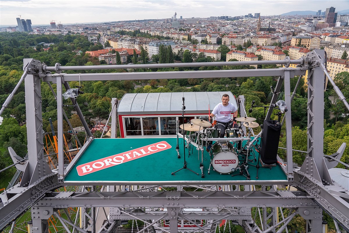 Borotalco MEN Weltrekord am Wiener Riesenrad