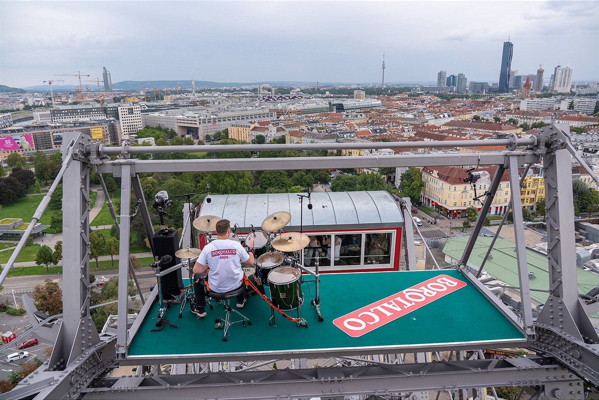 Borotalco MEN Weltrekord am Wiener Riesenrad