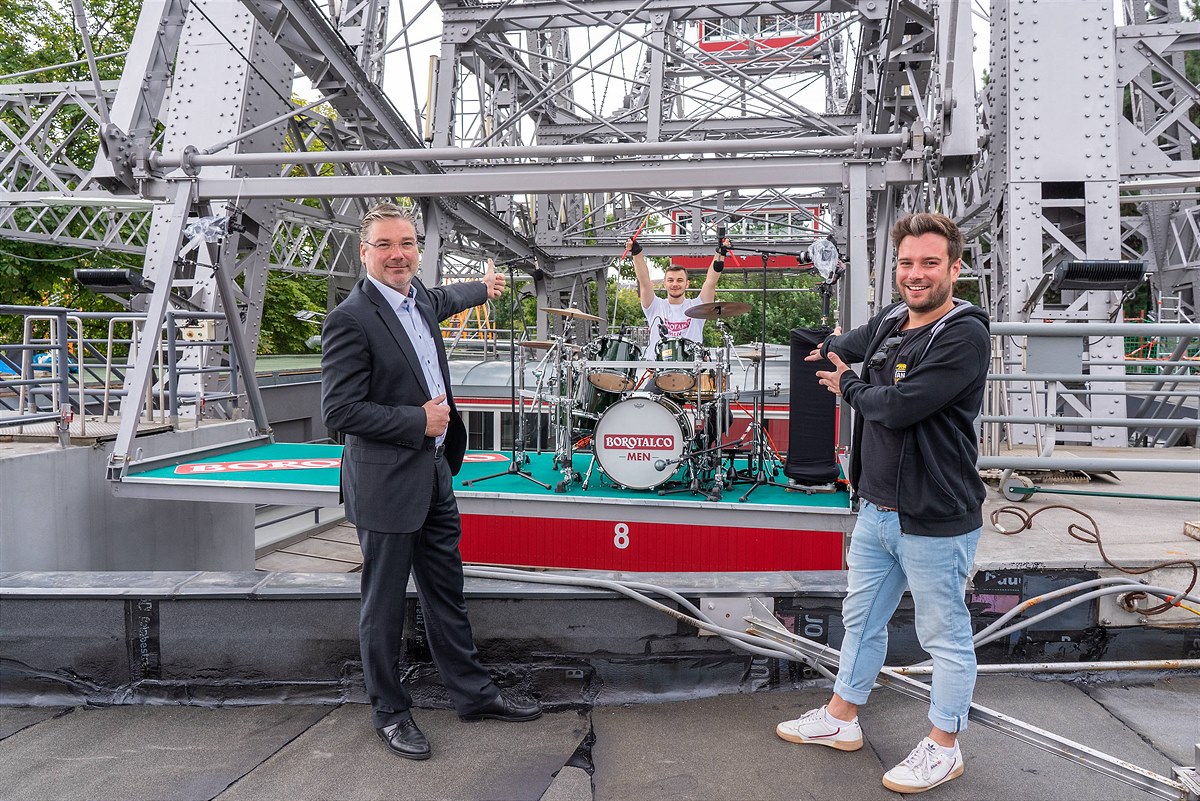 Borotalco MEN Weltrekord am Wiener Riesenrad