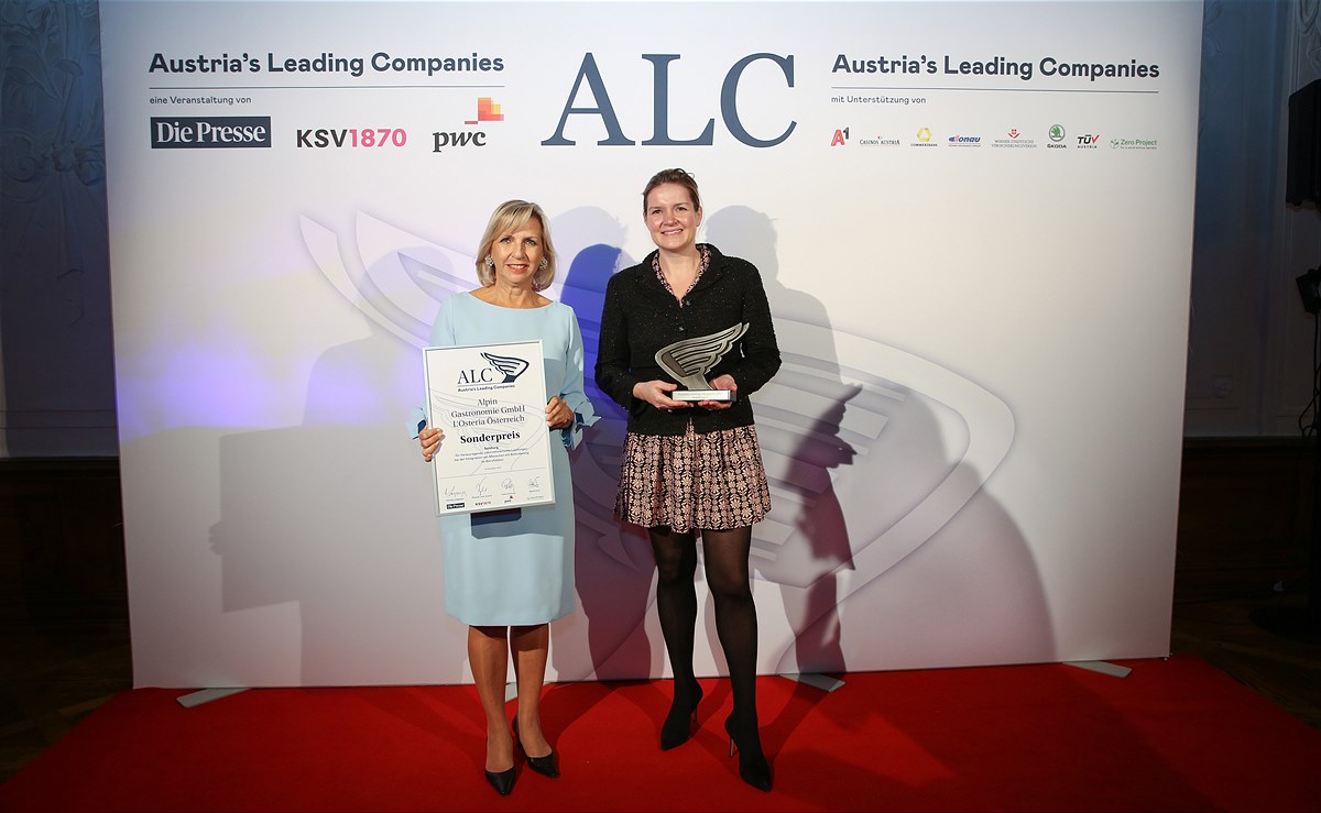 1. Platz Sonderpreis Alpin Gastronomie GmbH - LOsteria Österreich