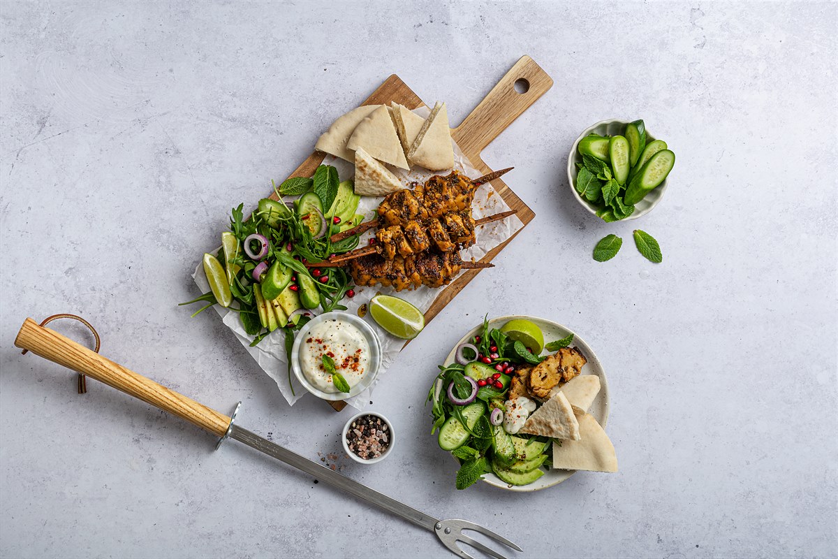 Pflanzliches Grillmenü