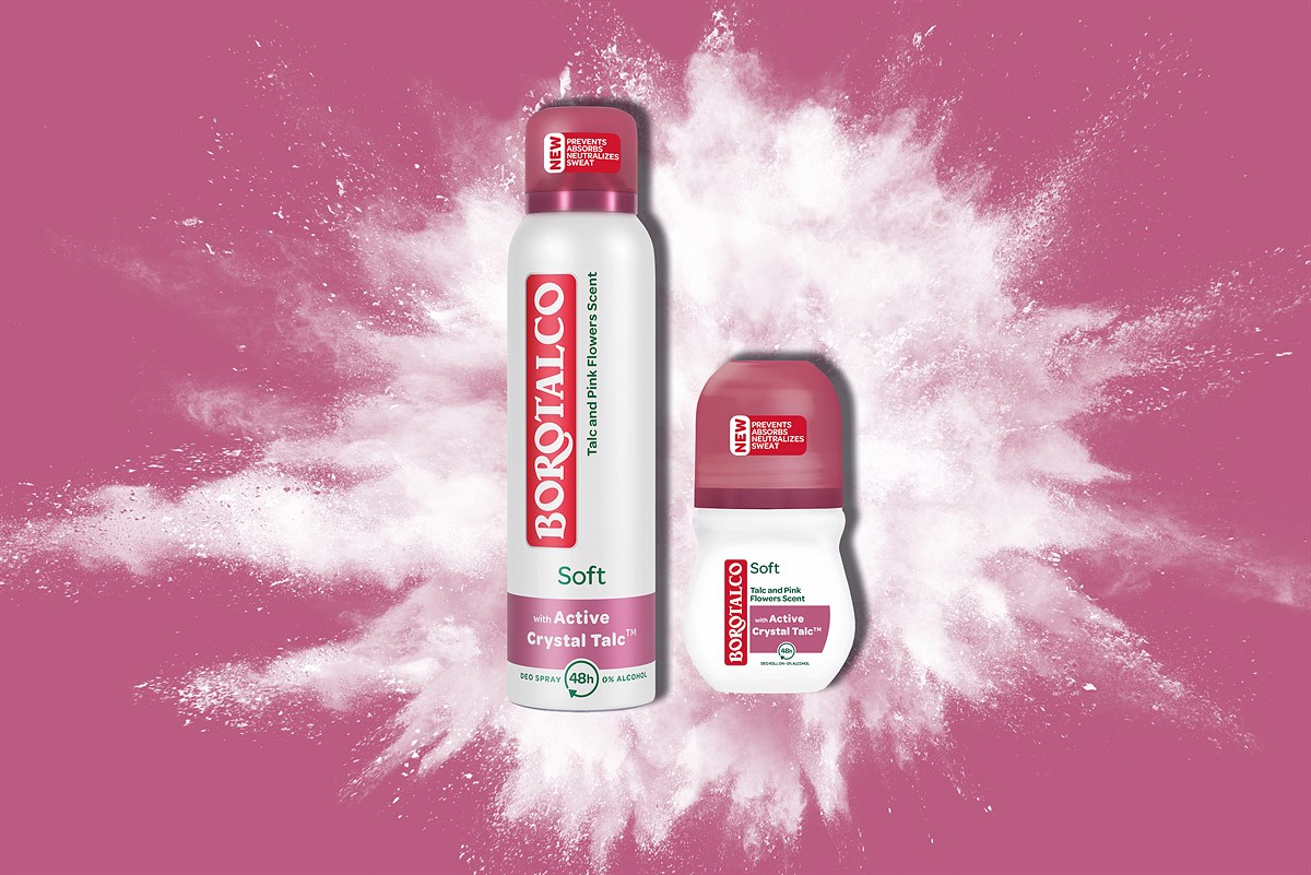 Borotalco SOFT mit Active Crystal Talc™