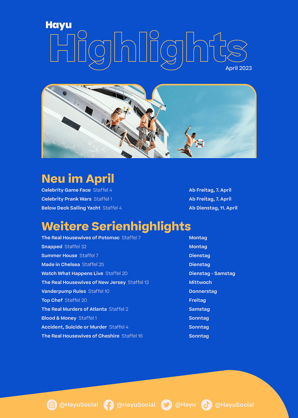 Hayu Serien-Highlights April