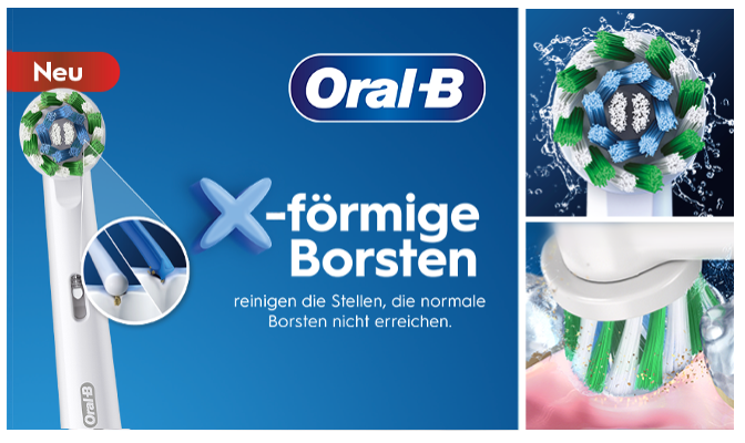 Oral-B launcht neue Aufsteckbürsten mit X-förmiger Borstentechnologie