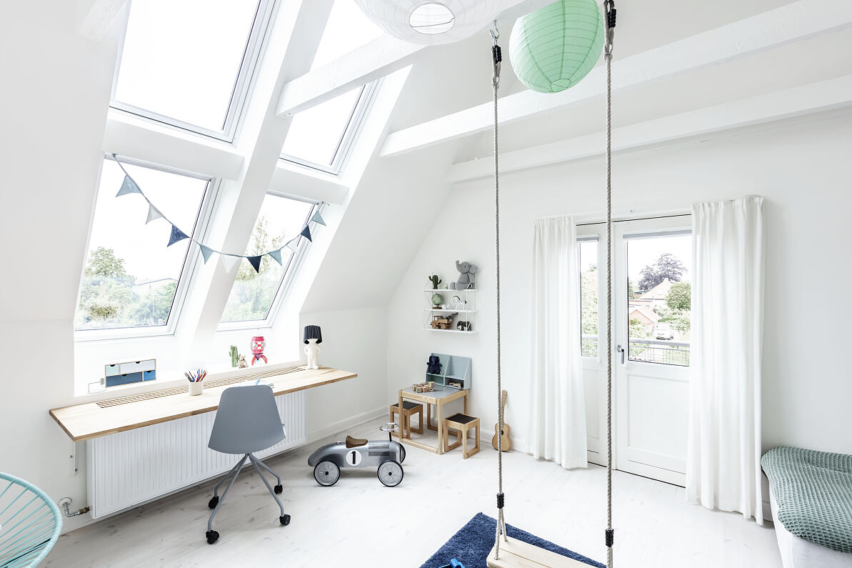 Kinderzimmer mit Blick auf die Sterne