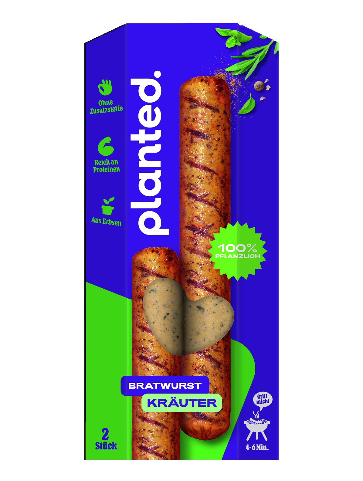 planted.bratwurst Kräuter 