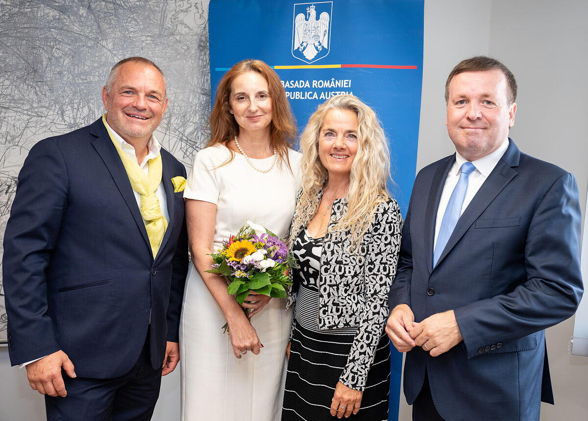 Klaus Einfalt, Amza-András, Elke Einfalt, Cornelius Granig (vlnr)