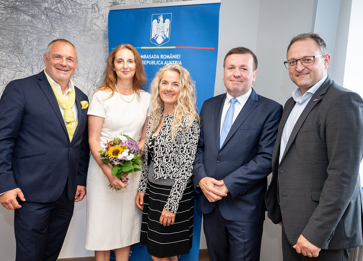 Klaus Einfalt, Amza-András, Elke Einfalt, Cornelius Granig, Meinrad Höfferer (vlnr)