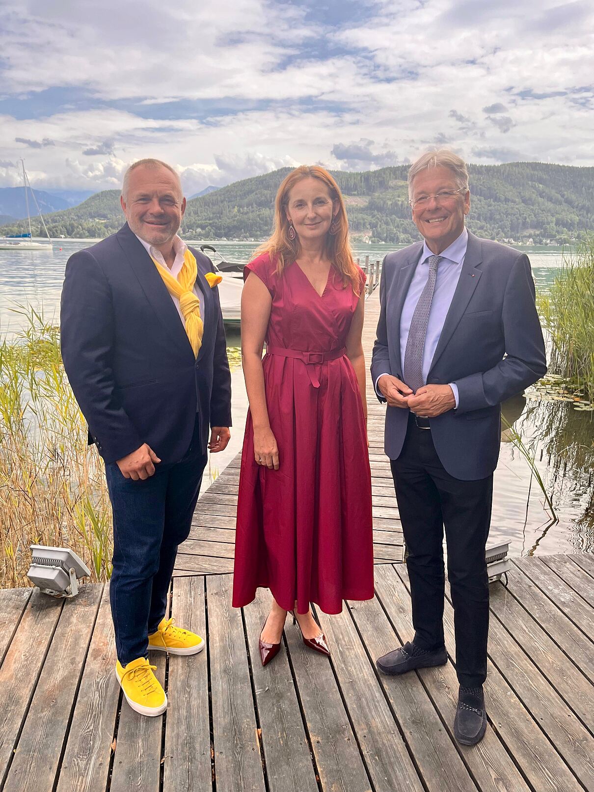 Klaus Einfalt,  Amza-András, Landeshauptmann Peter Kaiser (vlnr)