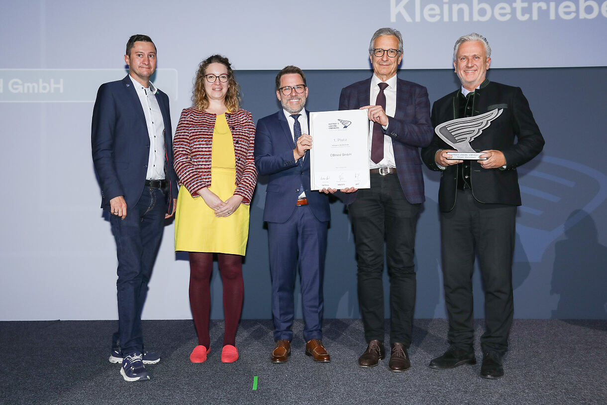 Sieger Kleinbetriebe an die CBmed GmbH aus Graz