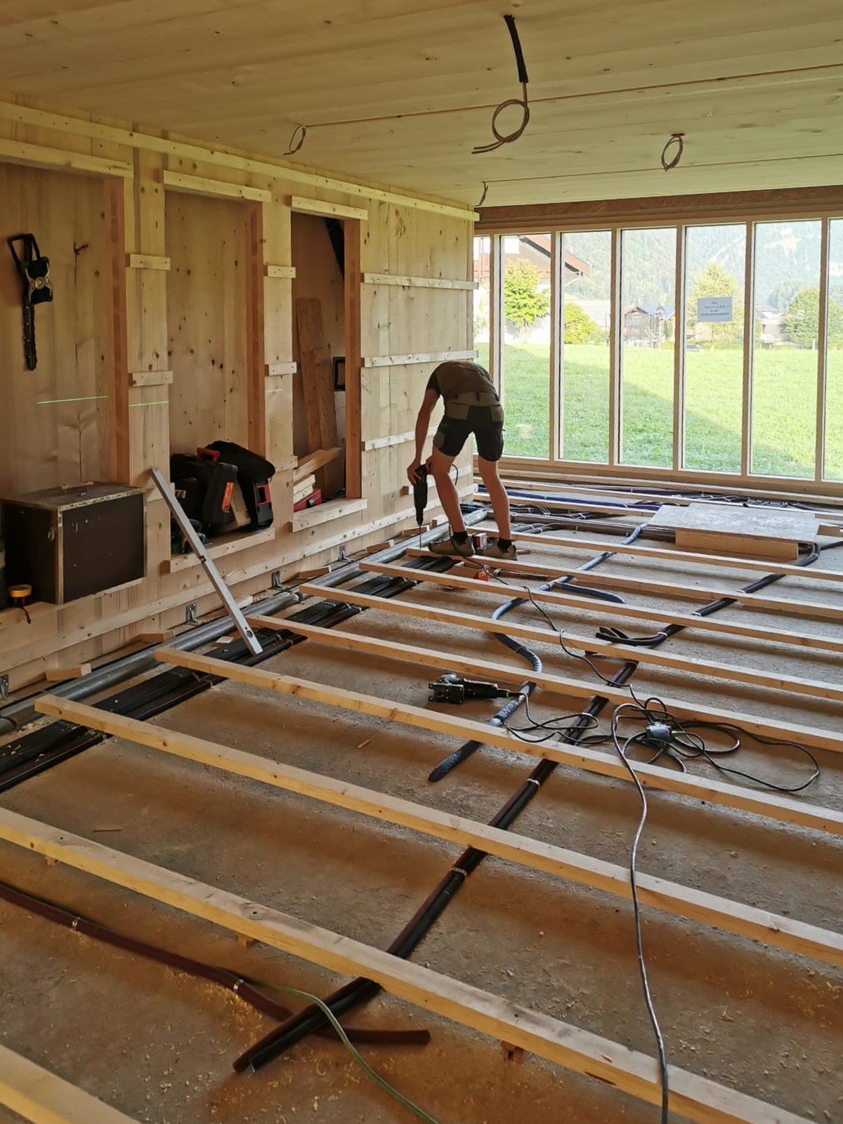 Baustelle: Arbeiten innen