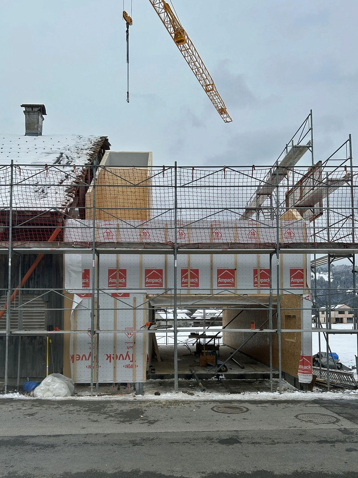 Baustelle: Arbeit außen