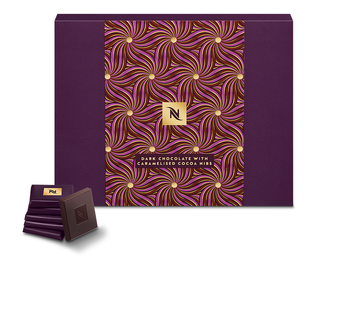 Dunkle Schokolade mit Kakao Nibs