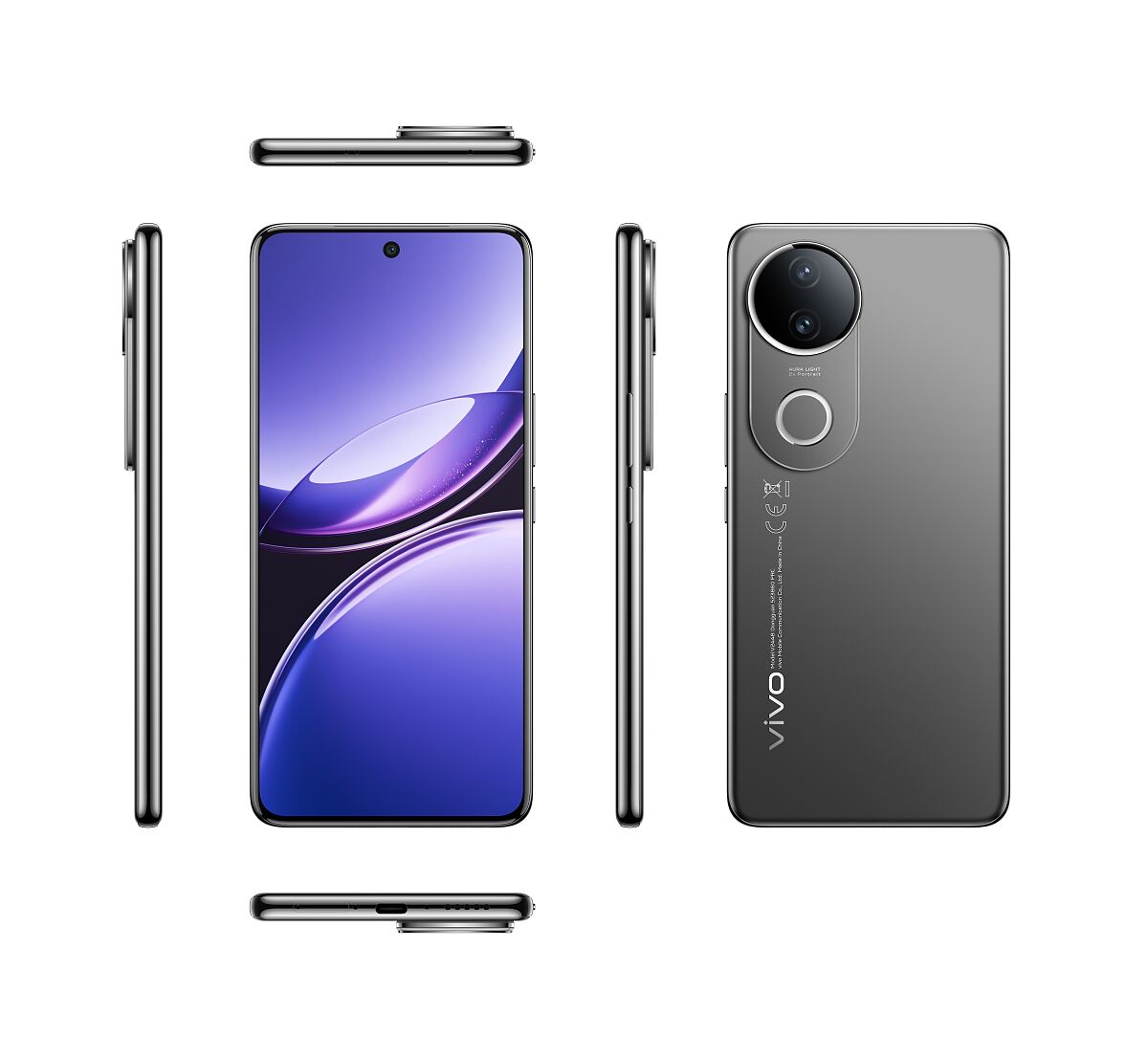 vivo V50e_titanium black_Freisteller